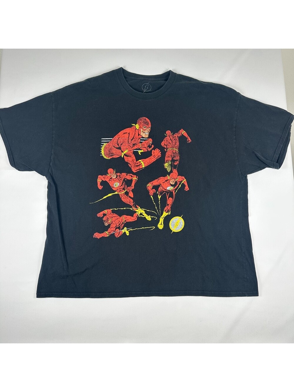 Goat Crew Mens 3XL Black The Flash DC Comics Graphic Tee Short Sleeve Cotton